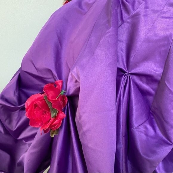 Betsey Johnson Evening Dutchess Purple Rose Dress - Picture 6 of 16